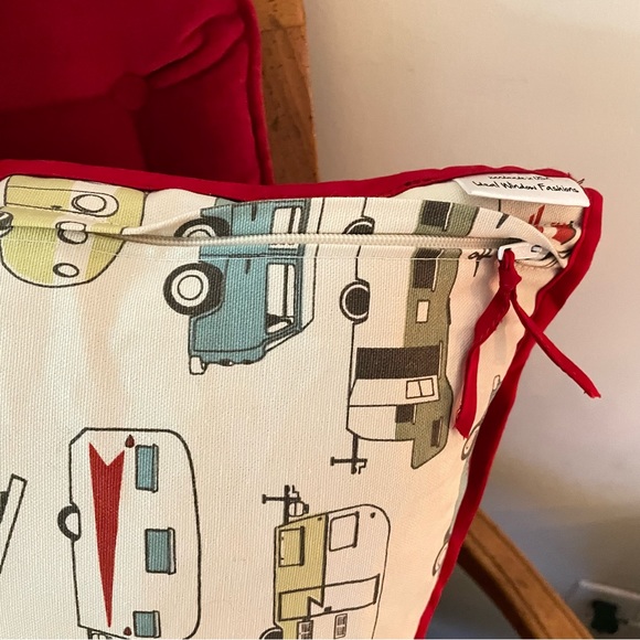 Accent Decorator Throw Pillow 24in x 14in Vintage Trailers Theme New (Handmade) - Picture 2 of 2